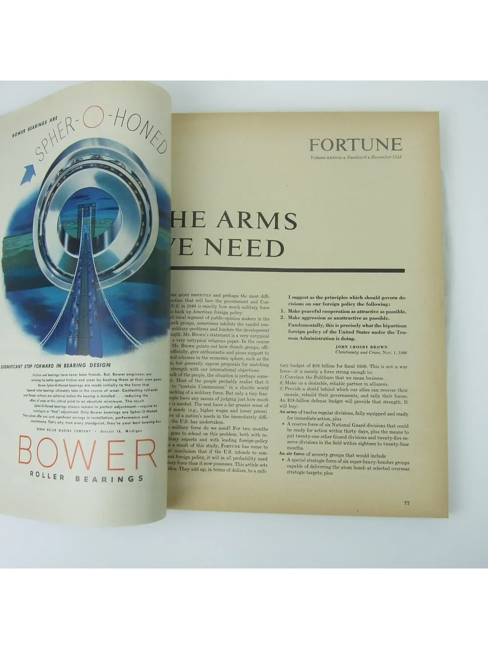 Vintage FORTUNE Magazine December 1948 Cadillac, Buick, Mercury, Ford Car Ads
